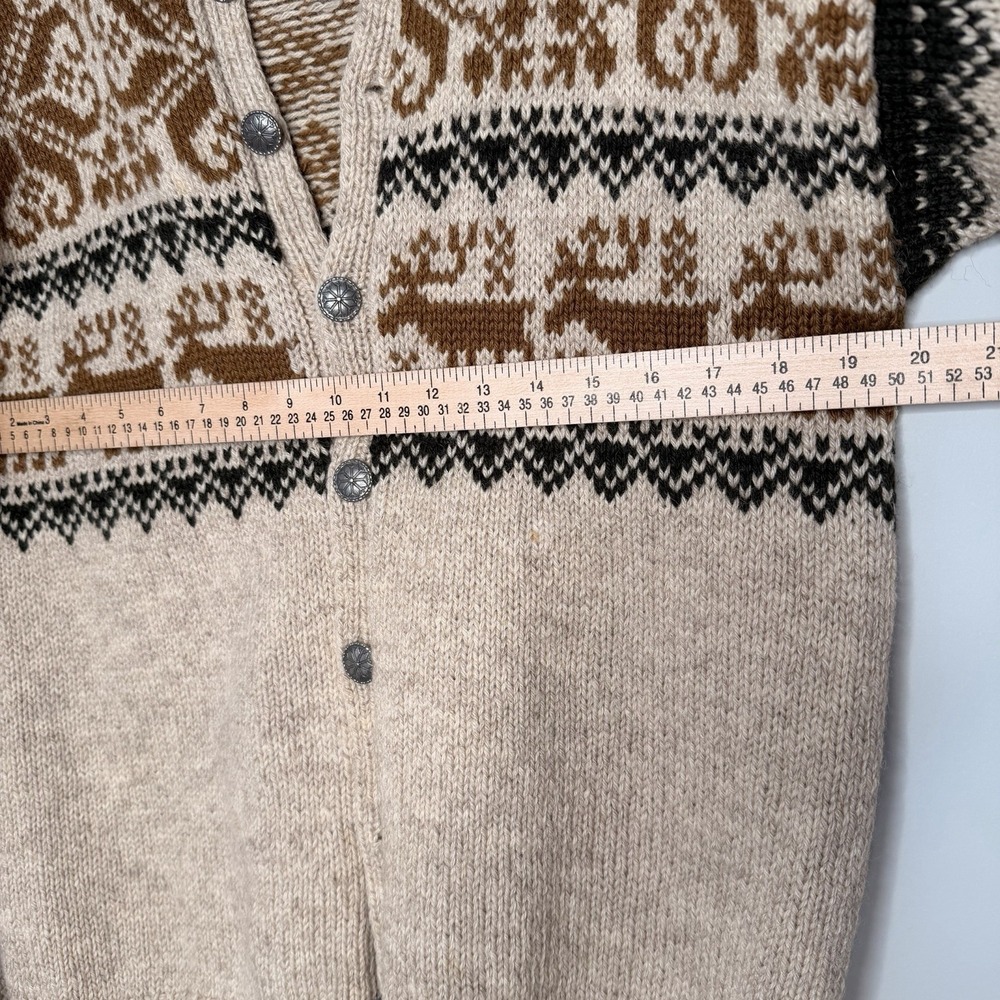 Vintage Hand Knitted SAGA KNIT Pure New WoolSweater Unisex Made in Norway SZ-S/M - Picture 4 of 16